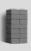 Кирпич с технологией кладки Лего, Серия - Черновой (серый)